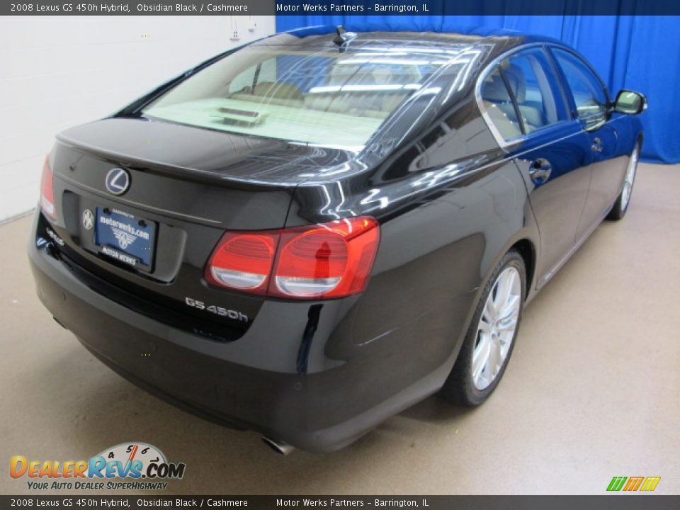 2008 Lexus GS 450h Hybrid Obsidian Black / Cashmere Photo #9