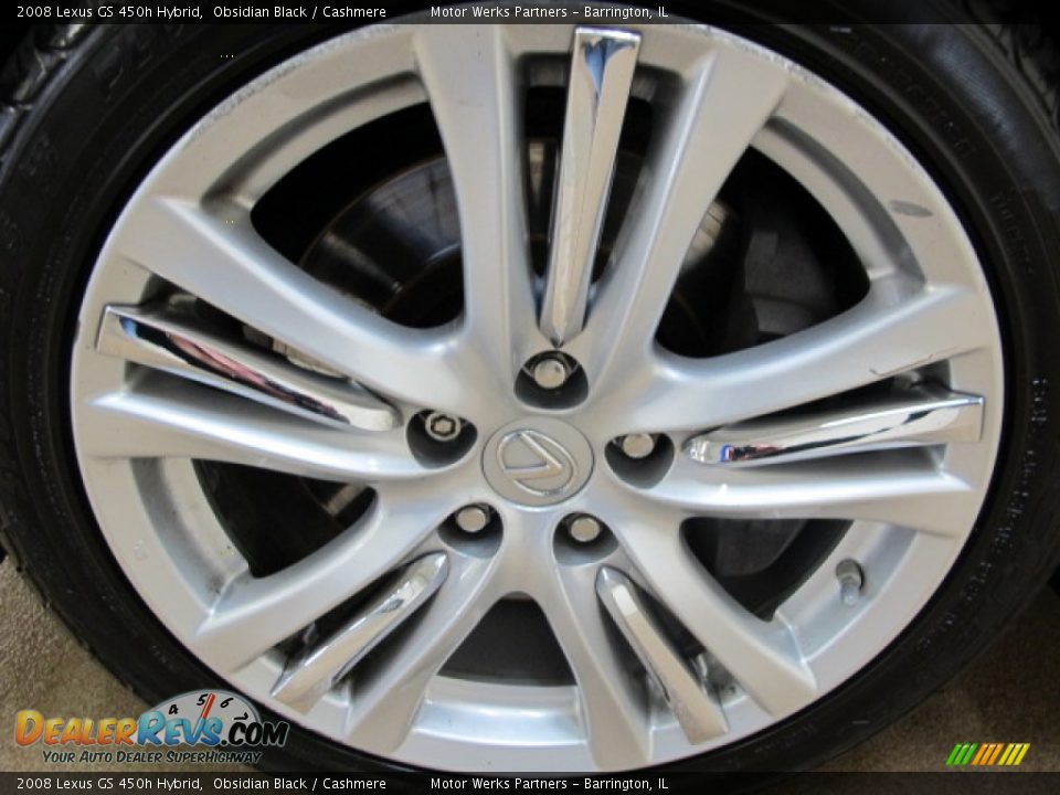 2008 Lexus GS 450h Hybrid Obsidian Black / Cashmere Photo #13