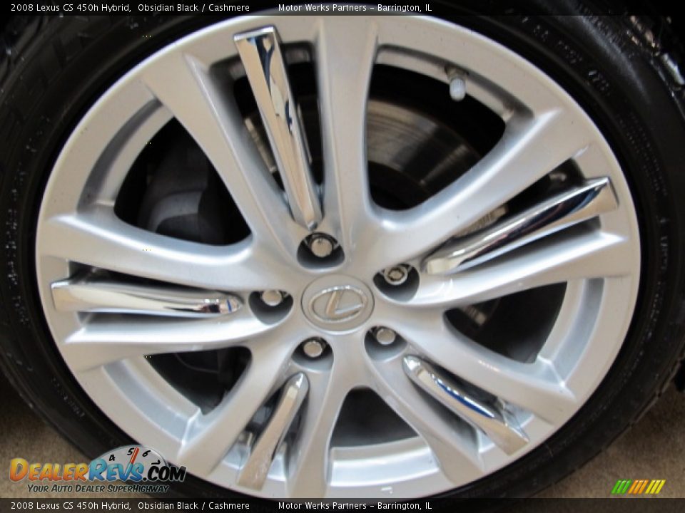 2008 Lexus GS 450h Hybrid Obsidian Black / Cashmere Photo #16