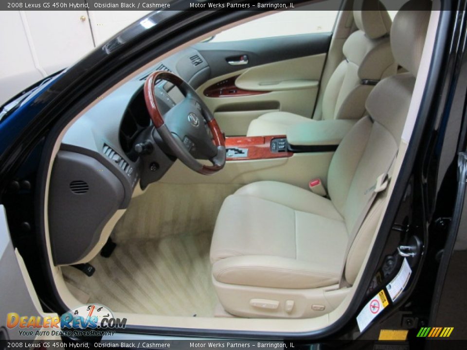 2008 Lexus GS 450h Hybrid Obsidian Black / Cashmere Photo #17