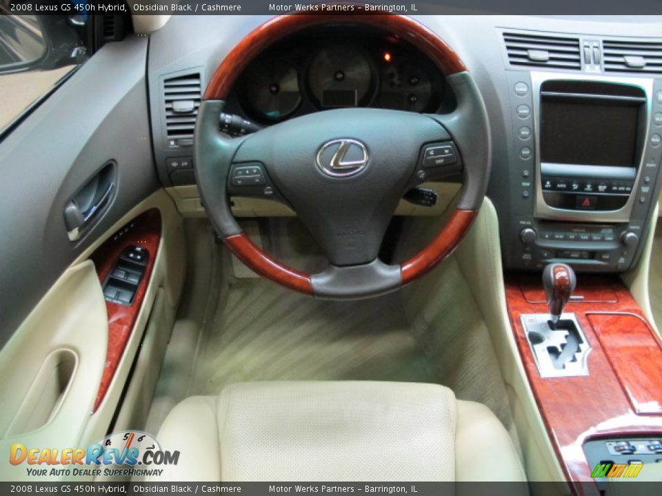 2008 Lexus GS 450h Hybrid Obsidian Black / Cashmere Photo #25