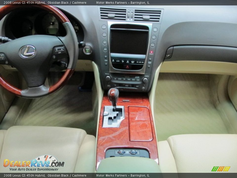 2008 Lexus GS 450h Hybrid Obsidian Black / Cashmere Photo #26