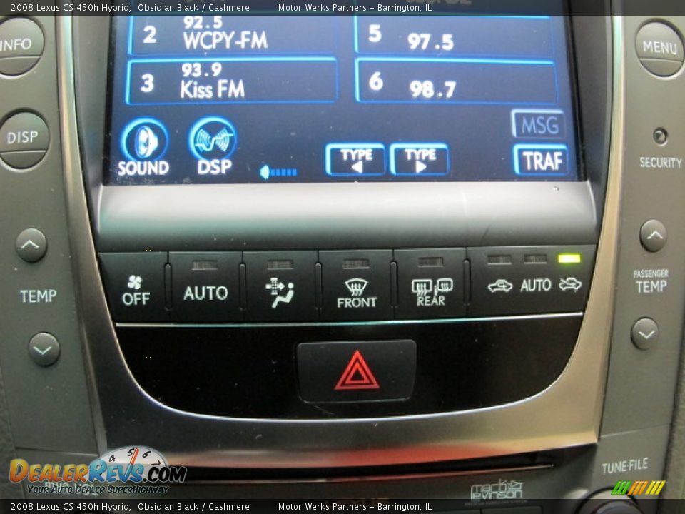 2008 Lexus GS 450h Hybrid Obsidian Black / Cashmere Photo #31