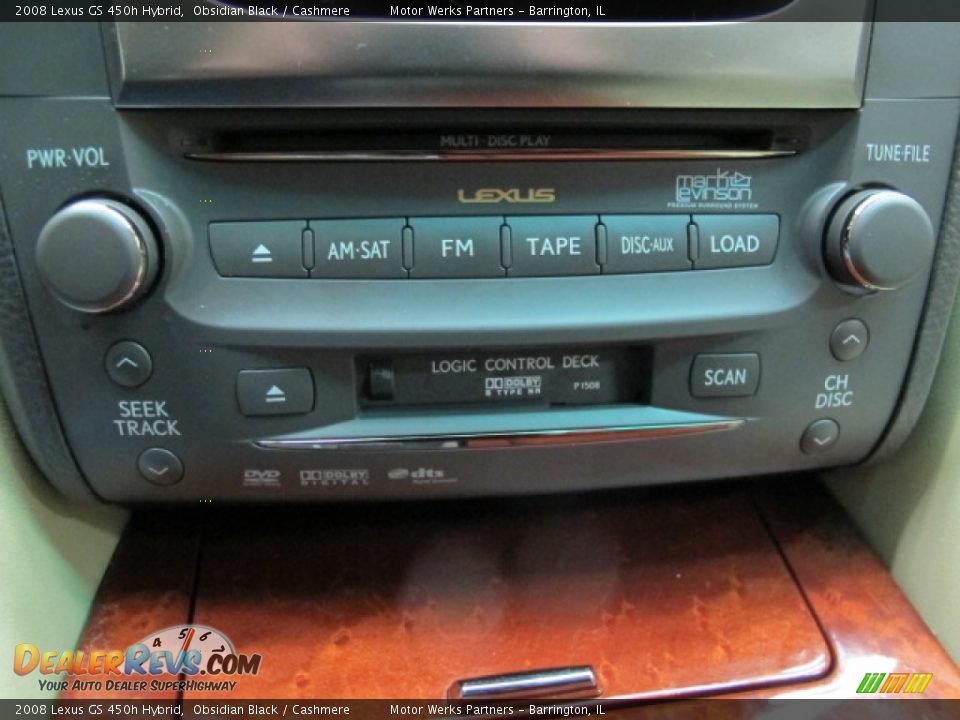 2008 Lexus GS 450h Hybrid Obsidian Black / Cashmere Photo #32