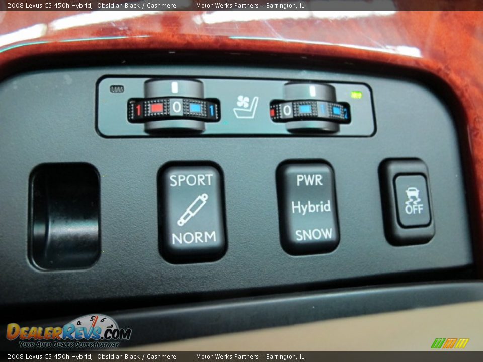 2008 Lexus GS 450h Hybrid Obsidian Black / Cashmere Photo #33