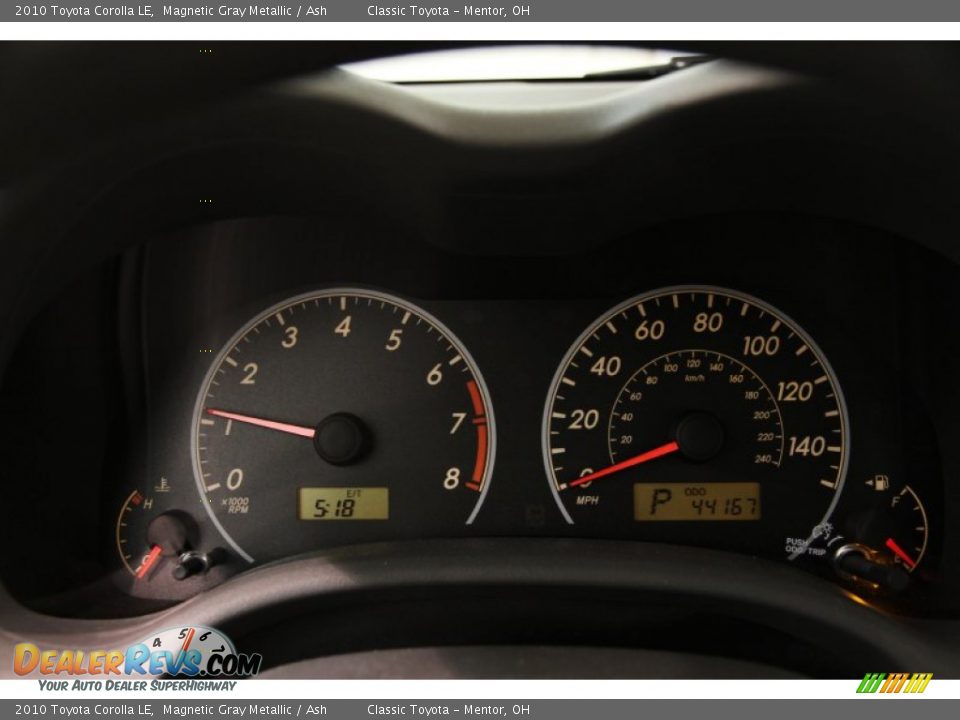 2010 Toyota Corolla LE Magnetic Gray Metallic / Ash Photo #7