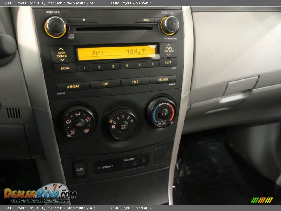 2010 Toyota Corolla LE Magnetic Gray Metallic / Ash Photo #8