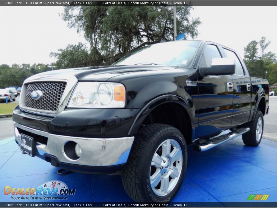 2006 Ford F150 Lariat SuperCrew 4x4 Black / Tan Photo #1