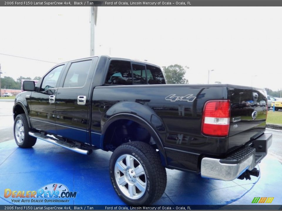 2006 Ford F150 Lariat SuperCrew 4x4 Black / Tan Photo #3