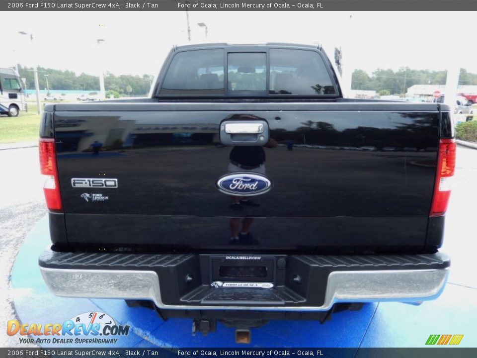 2006 Ford F150 Lariat SuperCrew 4x4 Black / Tan Photo #4