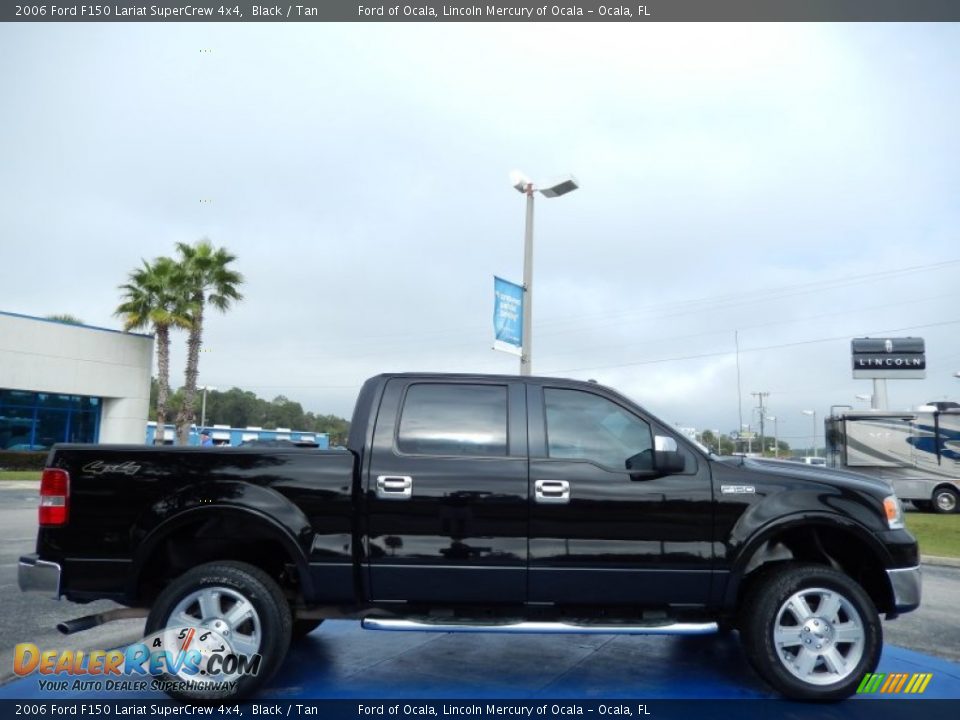 2006 Ford F150 Lariat SuperCrew 4x4 Black / Tan Photo #7