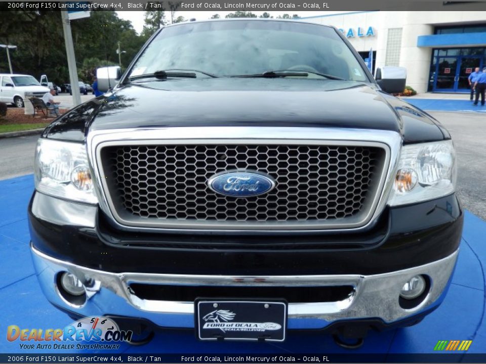 2006 Ford F150 Lariat SuperCrew 4x4 Black / Tan Photo #9