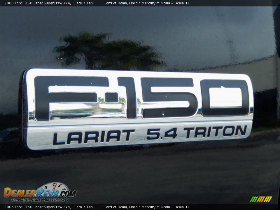 2006 Ford F150 Lariat SuperCrew 4x4 Black / Tan Photo #10