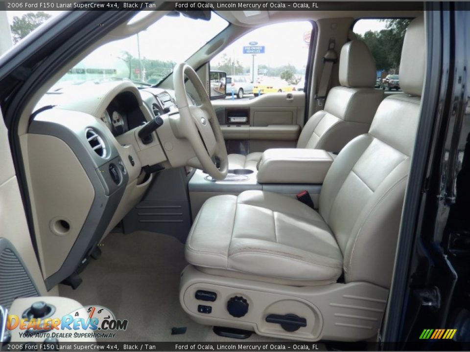 2006 Ford F150 Lariat SuperCrew 4x4 Black / Tan Photo #13