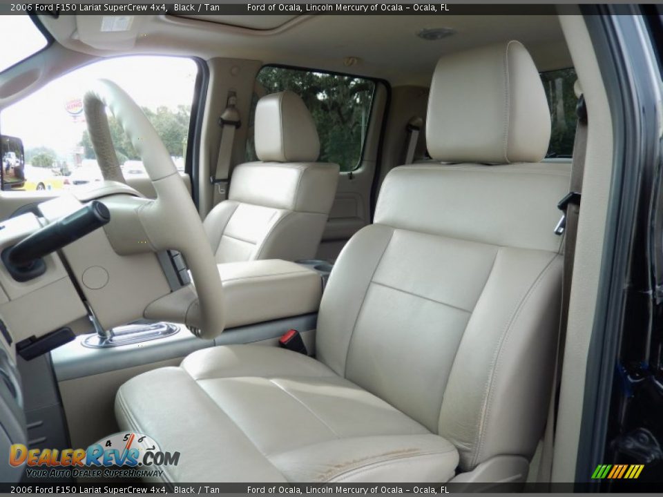 2006 Ford F150 Lariat SuperCrew 4x4 Black / Tan Photo #14