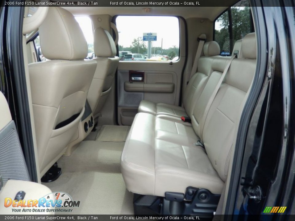 2006 Ford F150 Lariat SuperCrew 4x4 Black / Tan Photo #16