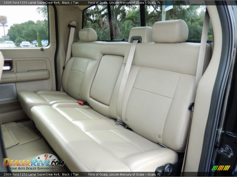 2006 Ford F150 Lariat SuperCrew 4x4 Black / Tan Photo #17