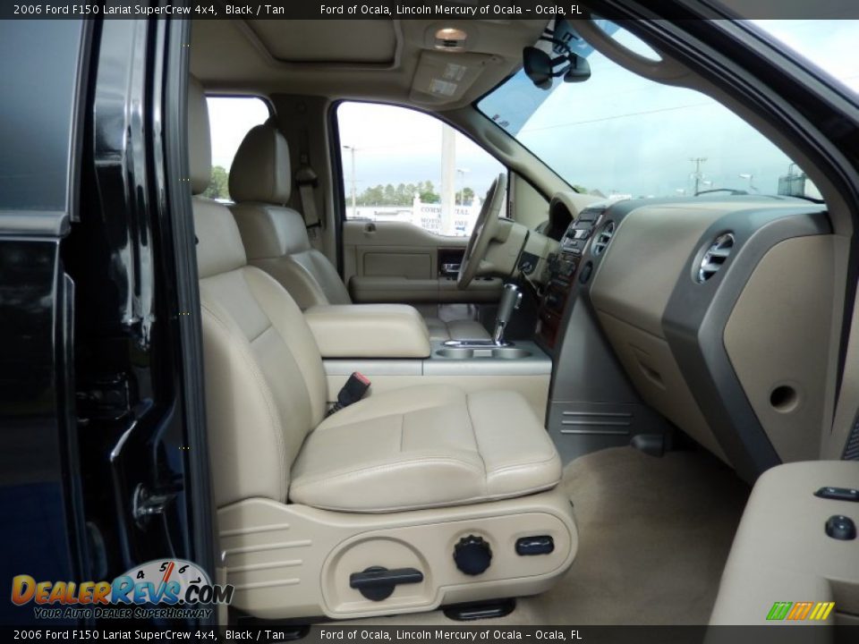 2006 Ford F150 Lariat SuperCrew 4x4 Black / Tan Photo #18