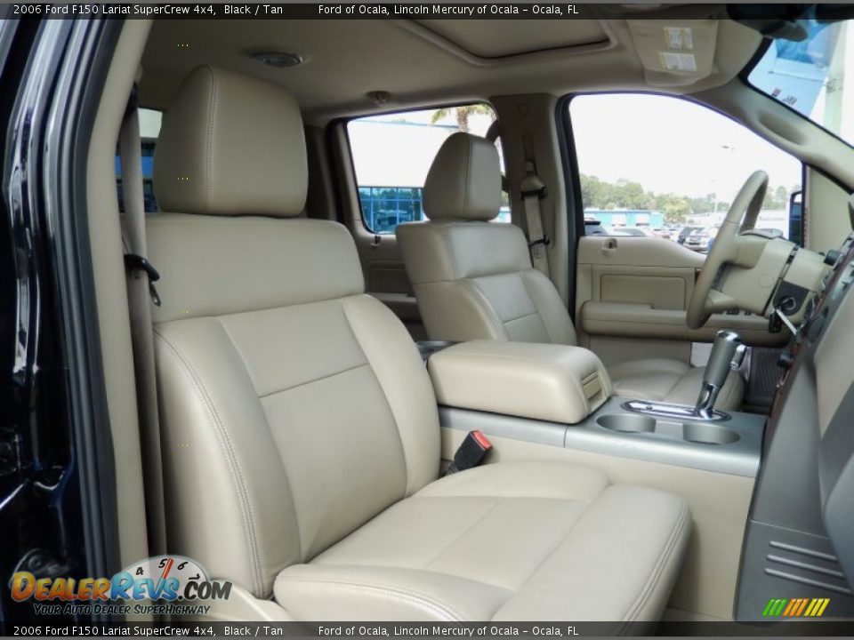 2006 Ford F150 Lariat SuperCrew 4x4 Black / Tan Photo #19