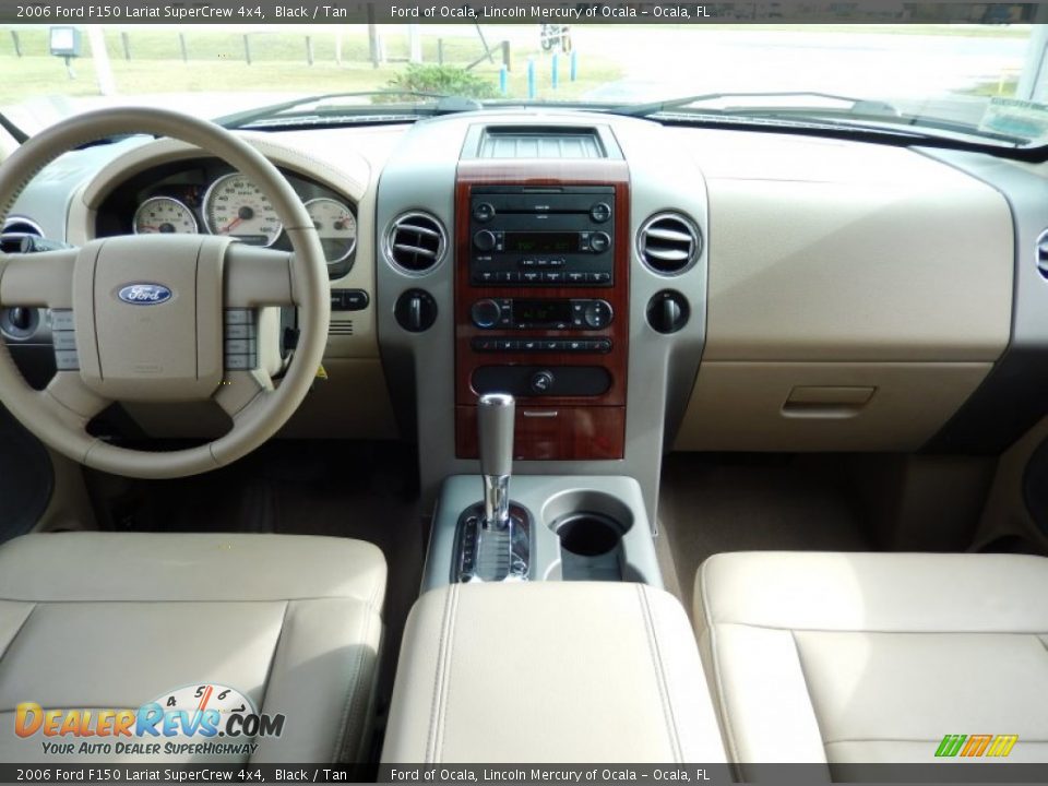 2006 Ford F150 Lariat SuperCrew 4x4 Black / Tan Photo #21