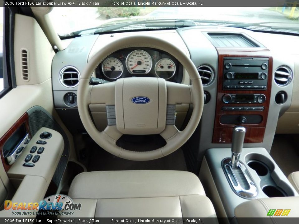 2006 Ford F150 Lariat SuperCrew 4x4 Black / Tan Photo #22