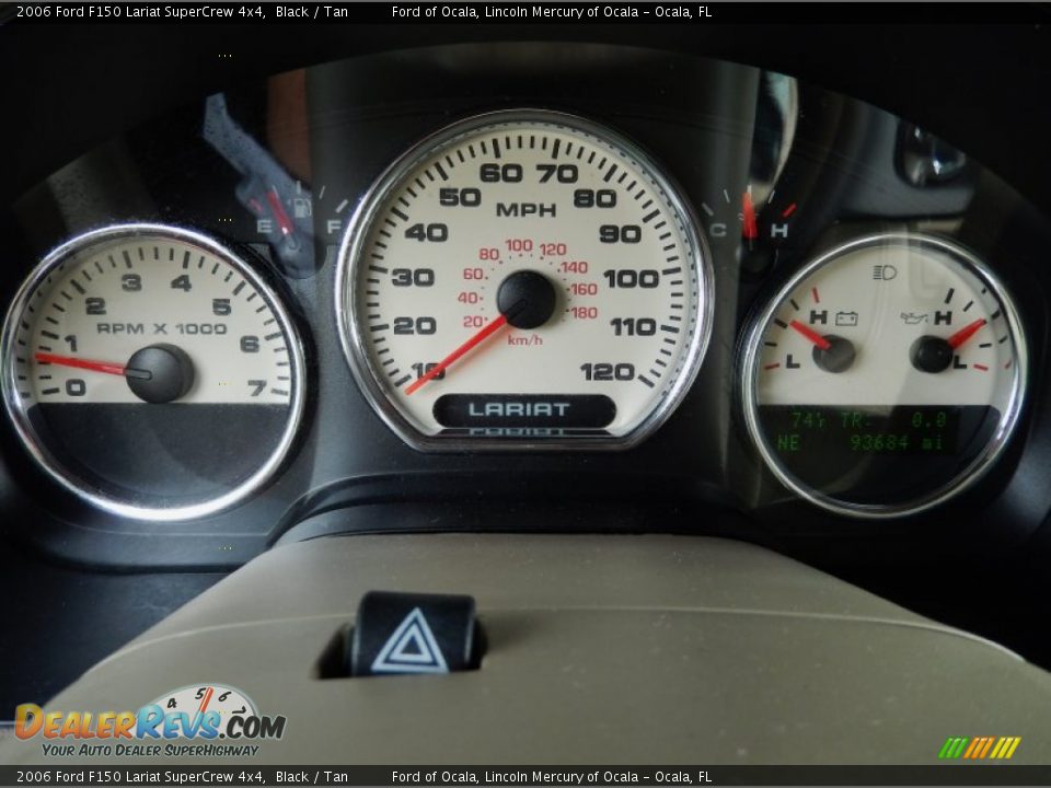 2006 Ford F150 Lariat SuperCrew 4x4 Black / Tan Photo #23