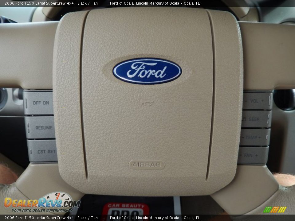 2006 Ford F150 Lariat SuperCrew 4x4 Black / Tan Photo #26