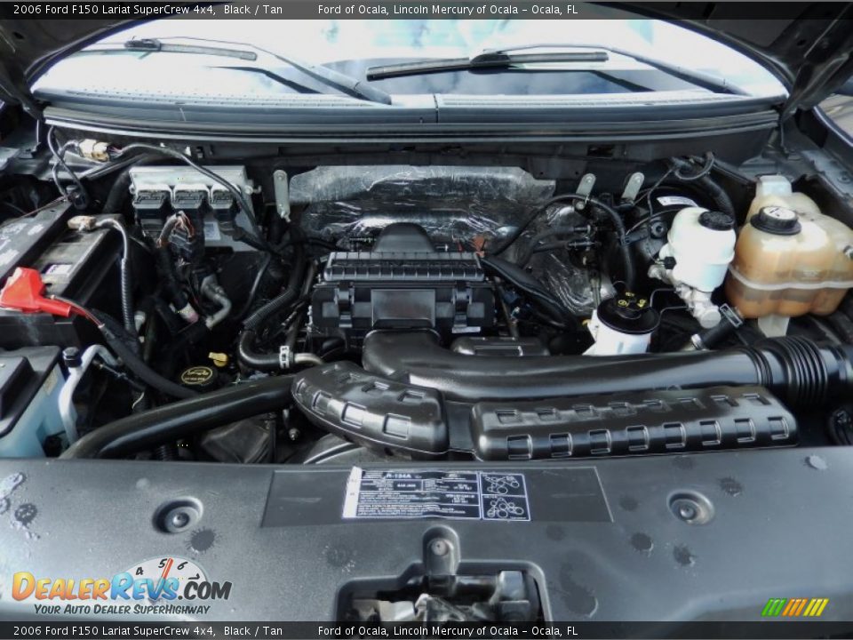 2006 Ford F150 Lariat SuperCrew 4x4 Black / Tan Photo #27