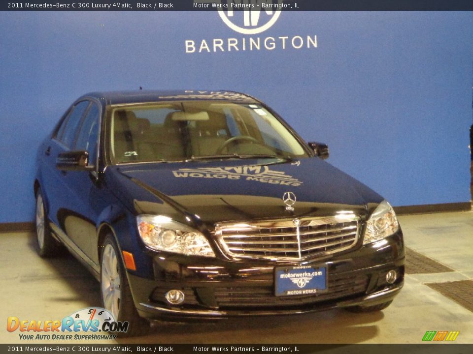 2011 Mercedes-Benz C 300 Luxury 4Matic Black / Black Photo #1
