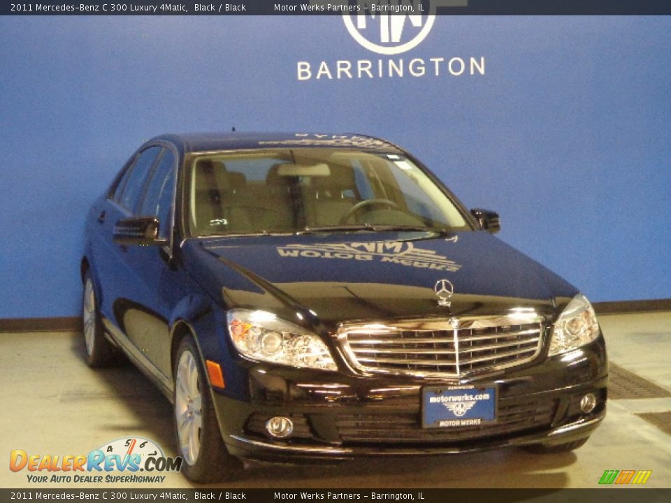 2011 Mercedes-Benz C 300 Luxury 4Matic Black / Black Photo #2