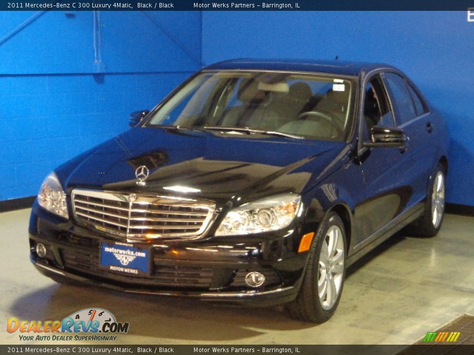 2011 Mercedes-Benz C 300 Luxury 4Matic Black / Black Photo #4