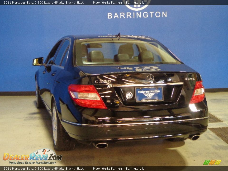 2011 Mercedes-Benz C 300 Luxury 4Matic Black / Black Photo #10