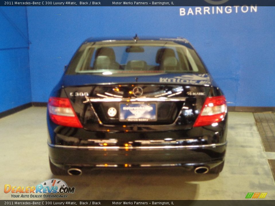 2011 Mercedes-Benz C 300 Luxury 4Matic Black / Black Photo #11