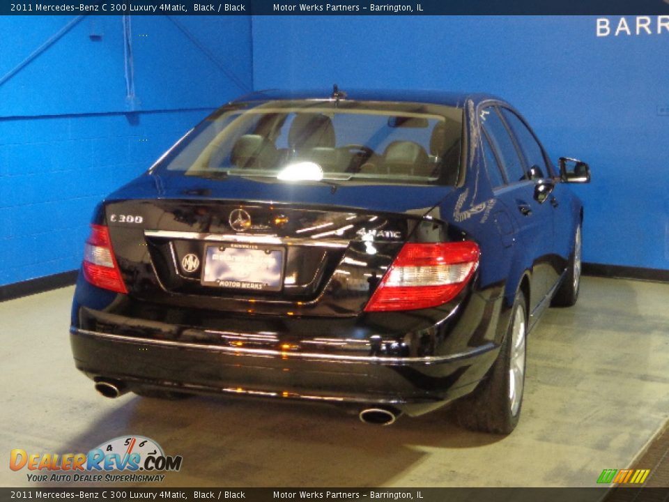 2011 Mercedes-Benz C 300 Luxury 4Matic Black / Black Photo #12
