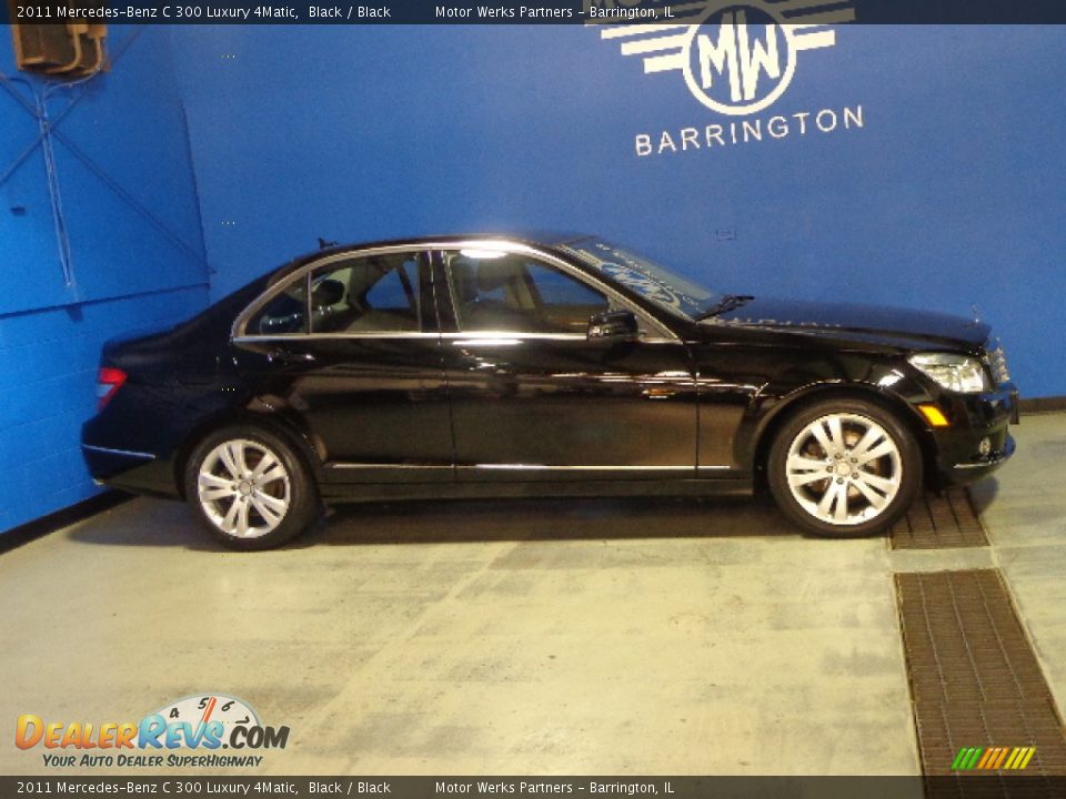 2011 Mercedes-Benz C 300 Luxury 4Matic Black / Black Photo #13