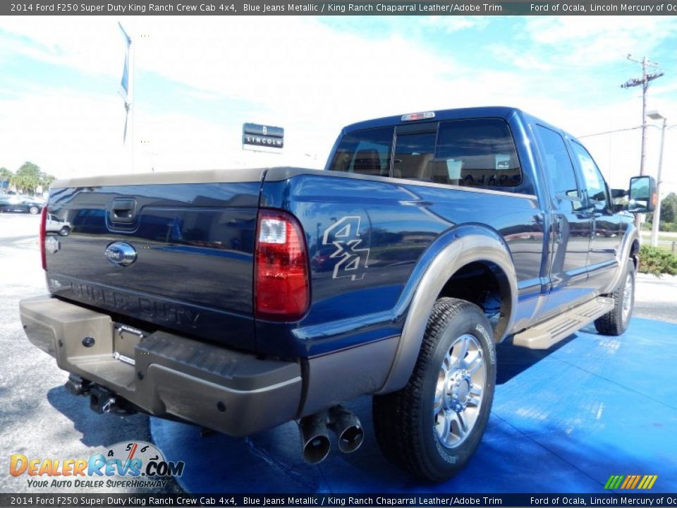 2014 Ford F250 Super Duty King Ranch Crew Cab 4x4 Blue Jeans Metallic / King Ranch Chaparral Leather/Adobe Trim Photo #3