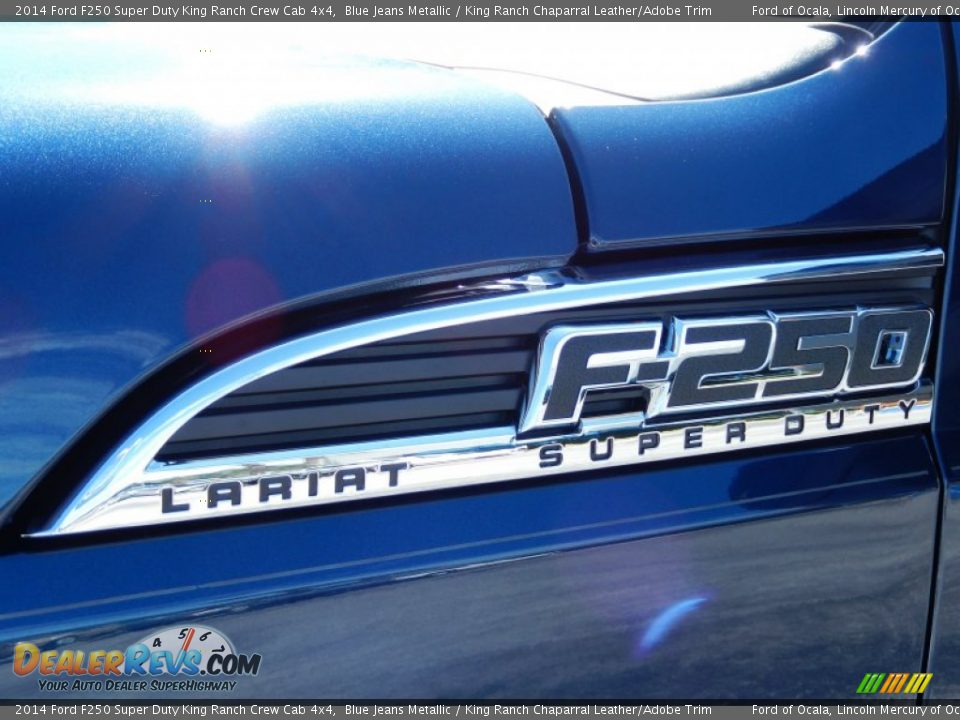 2014 Ford F250 Super Duty King Ranch Crew Cab 4x4 Blue Jeans Metallic / King Ranch Chaparral Leather/Adobe Trim Photo #5