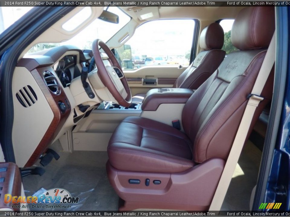 2014 Ford F250 Super Duty King Ranch Crew Cab 4x4 Blue Jeans Metallic / King Ranch Chaparral Leather/Adobe Trim Photo #6