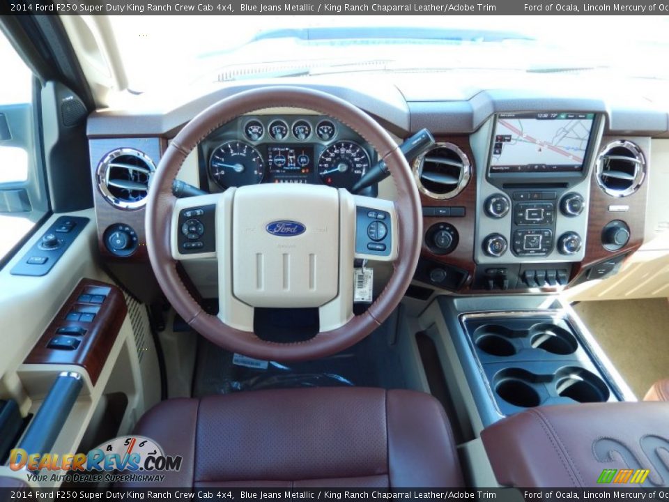 2014 Ford F250 Super Duty King Ranch Crew Cab 4x4 Blue Jeans Metallic / King Ranch Chaparral Leather/Adobe Trim Photo #8