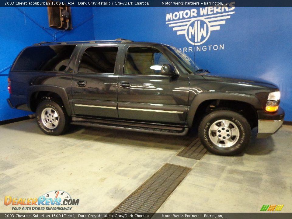 2003 Chevrolet Suburban 1500 LT 4x4 Dark Gray Metallic / Gray/Dark Charcoal Photo #12