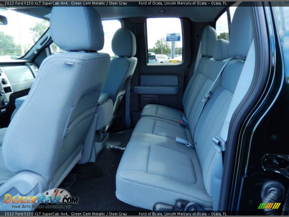 2013 Ford F150 XLT SuperCab 4x4 Green Gem Metallic / Steel Gray Photo #7
