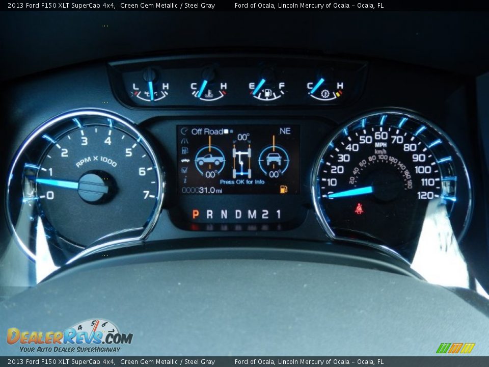2013 Ford F150 XLT SuperCab 4x4 Green Gem Metallic / Steel Gray Photo #9
