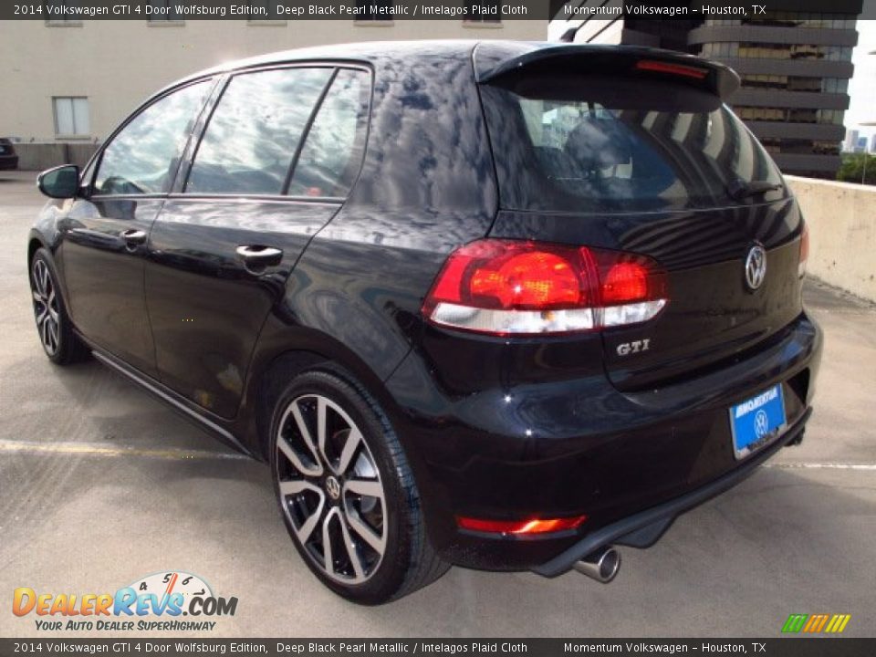 2014 Volkswagen GTI 4 Door Wolfsburg Edition Deep Black Pearl Metallic / Intelagos Plaid Cloth Photo #4