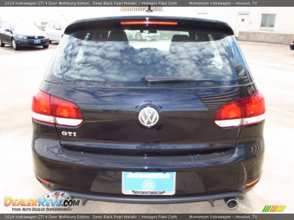 2014 Volkswagen GTI 4 Door Wolfsburg Edition Deep Black Pearl Metallic / Intelagos Plaid Cloth Photo #5
