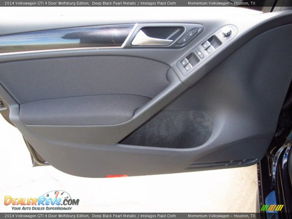 2014 Volkswagen GTI 4 Door Wolfsburg Edition Deep Black Pearl Metallic / Intelagos Plaid Cloth Photo #9