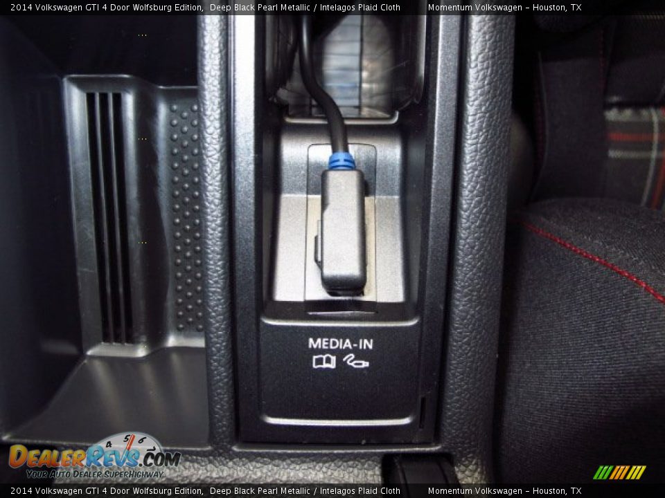 2014 Volkswagen GTI 4 Door Wolfsburg Edition Deep Black Pearl Metallic / Intelagos Plaid Cloth Photo #19