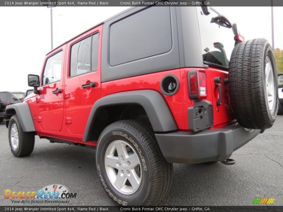2014 Jeep Wrangler Unlimited Sport 4x4 Flame Red / Black Photo #5