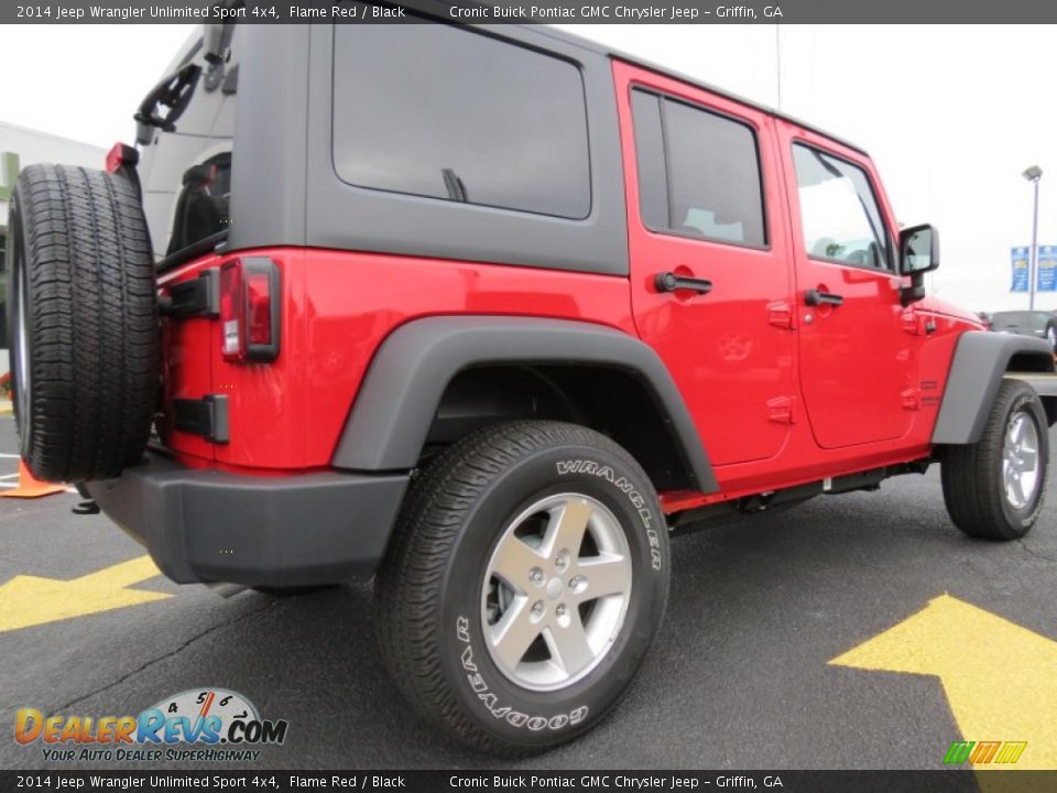 2014 Jeep Wrangler Unlimited Sport 4x4 Flame Red / Black Photo #7