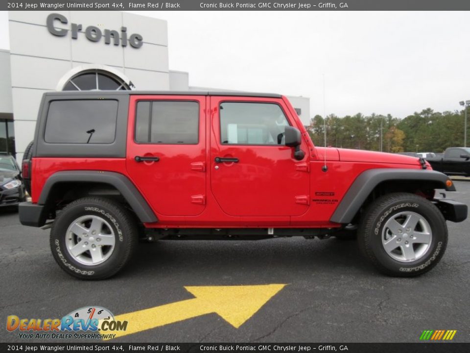 2014 Jeep Wrangler Unlimited Sport 4x4 Flame Red / Black Photo #8