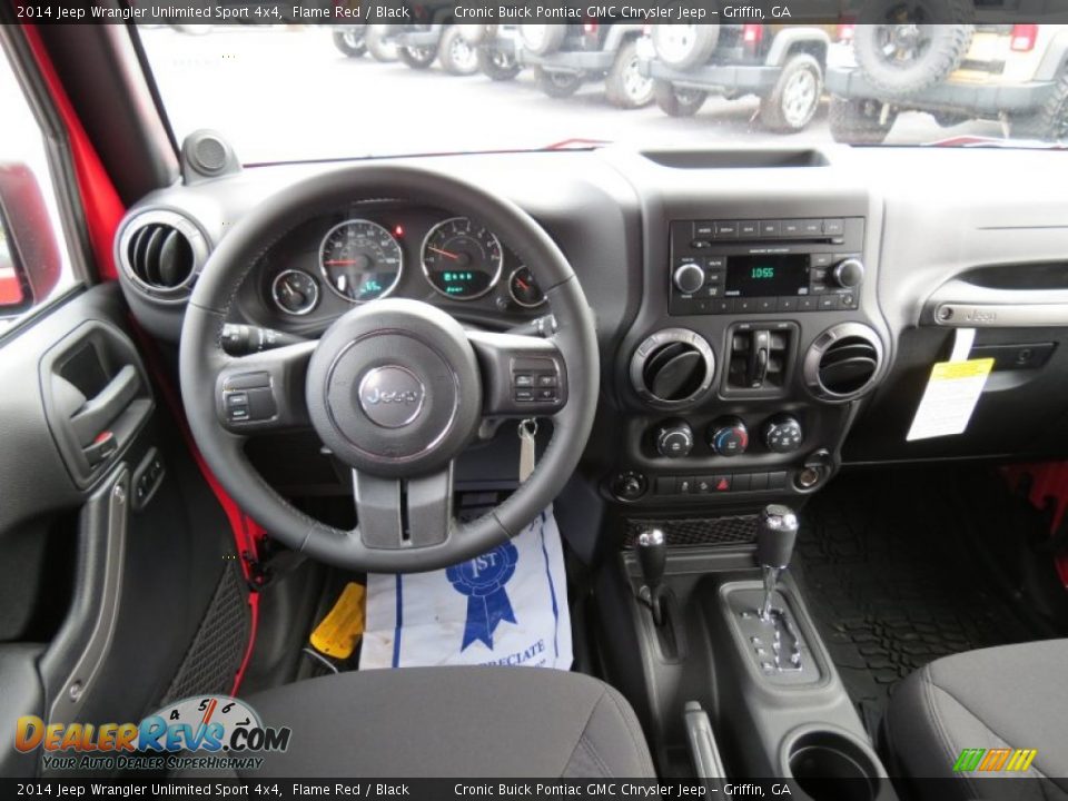 2014 Jeep Wrangler Unlimited Sport 4x4 Flame Red / Black Photo #15
